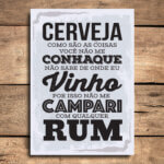 Placa Decorativa MDF Frase Cerveja Bebidas 30x40
