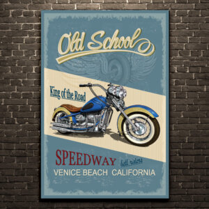 Placa Decorativa MDF Motos Antigas 30x40