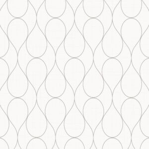 Papel de Parede Branco Adesivo Abstrato