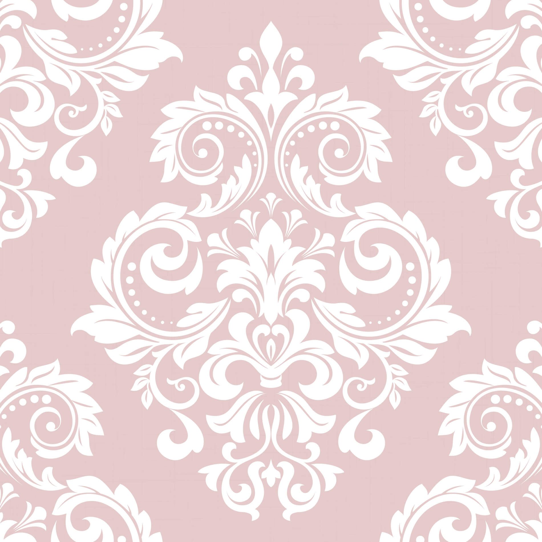 Imagem detalhada do papel de parede Arabesco Floral Rosa Nobre mostrando o padrão e textura