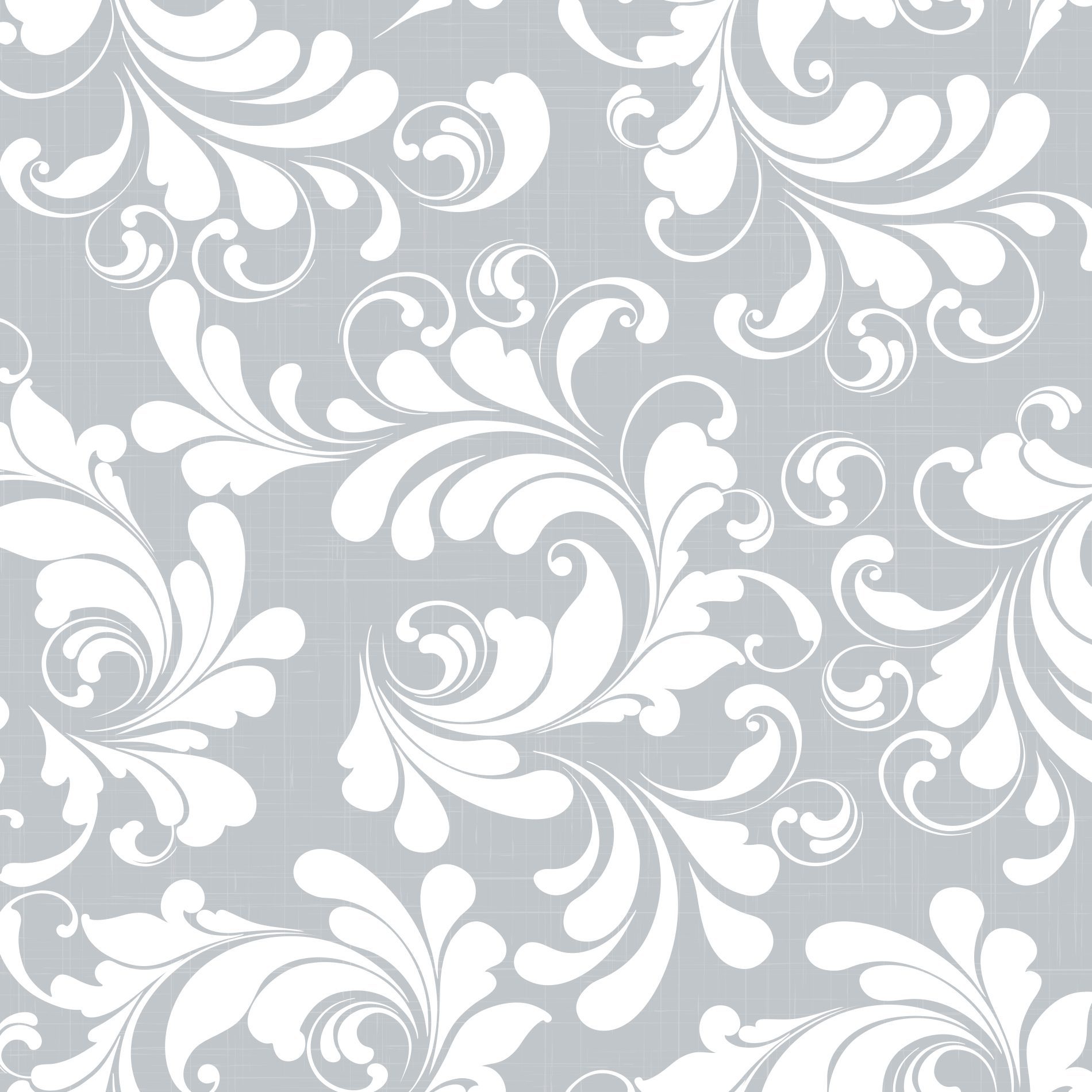 Papel de parede floral boho cinza claro com padrão delicado e acabamento fosco
