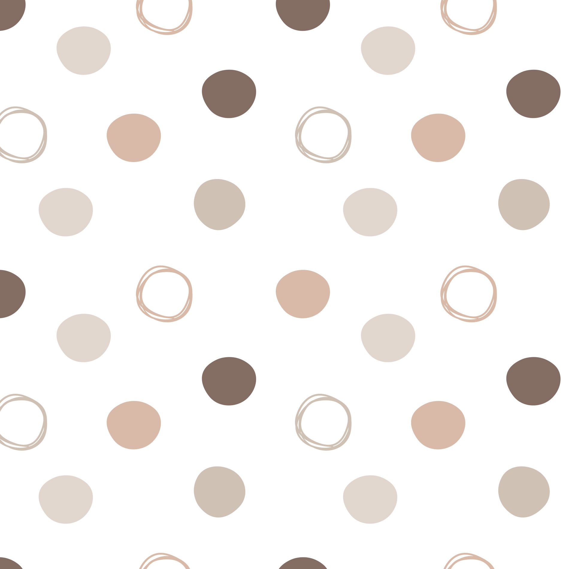Papel de Parede Bolinhas marrons
