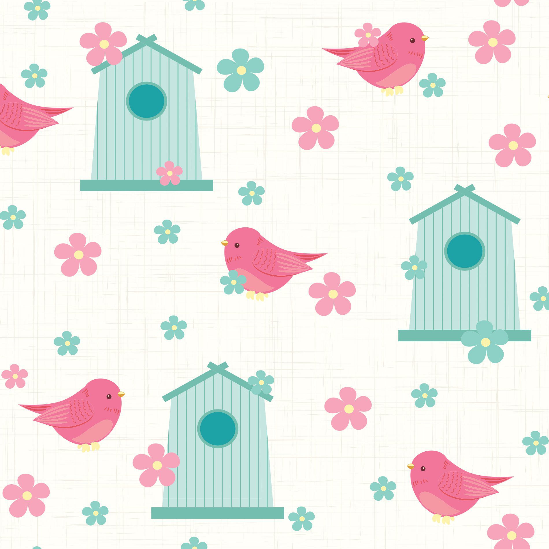 Papel de Parede Infantil Casa de Passarinho