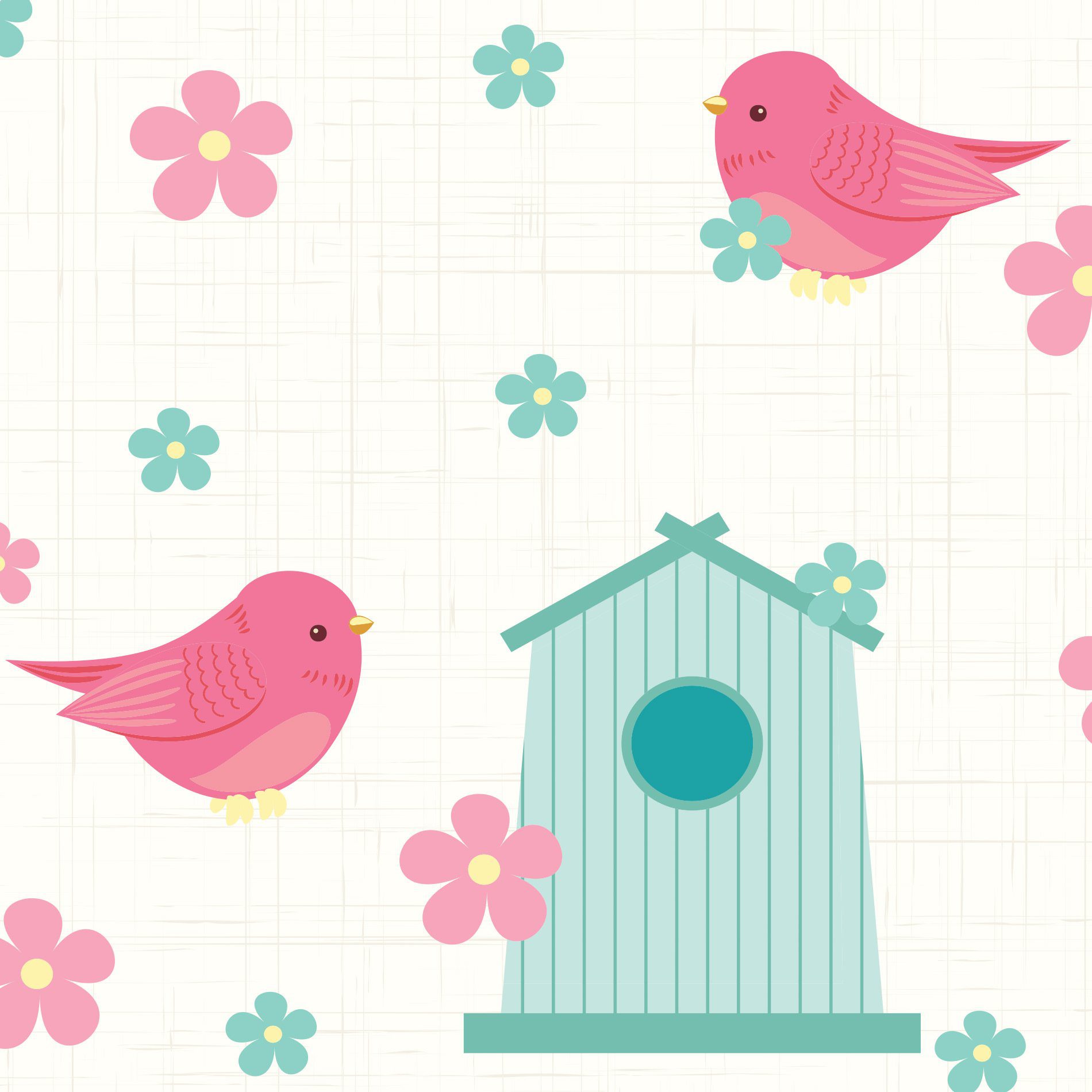 Papel de Parede Infantil Casa de Passarinho