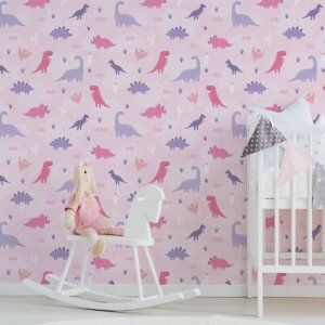 Papel de Parede Dinossauros Meninas