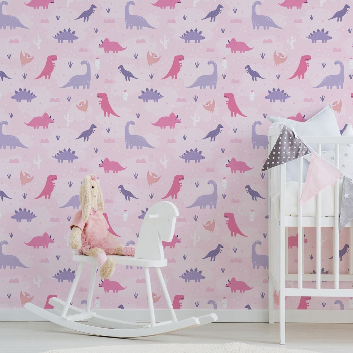 Papel de Parede Dinossauros Meninas