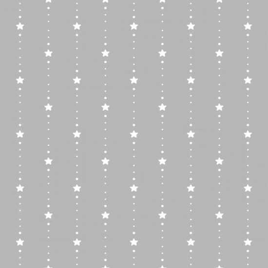 Papel de Parede Infantil Estrelinhas Fundo Cinza 57x270cm