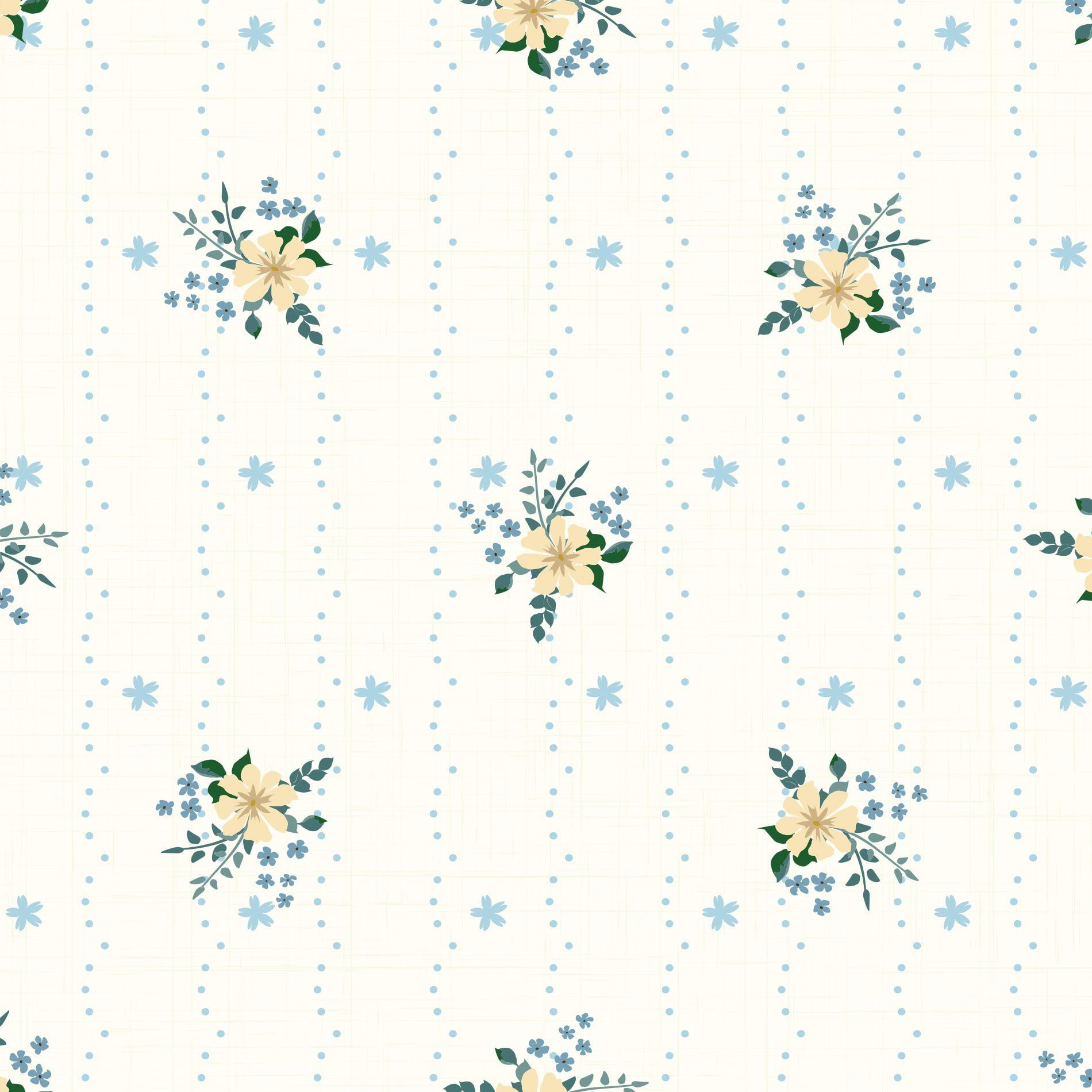 Papel de Parede Adesivo Amarelo FloraL