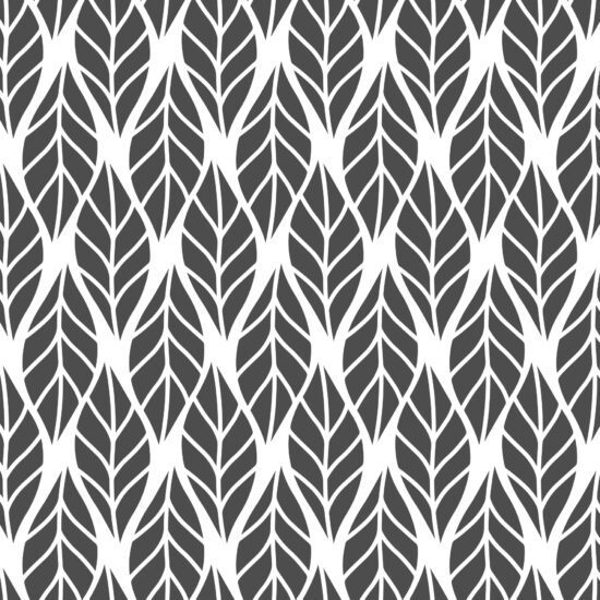 Papel de Parede Folhas Cinza Escuro para Sala 57x270cm