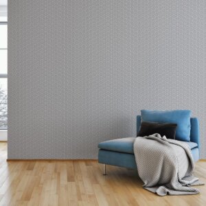 Papel de Parede Cinza Geométrico Moderno 57x270cm