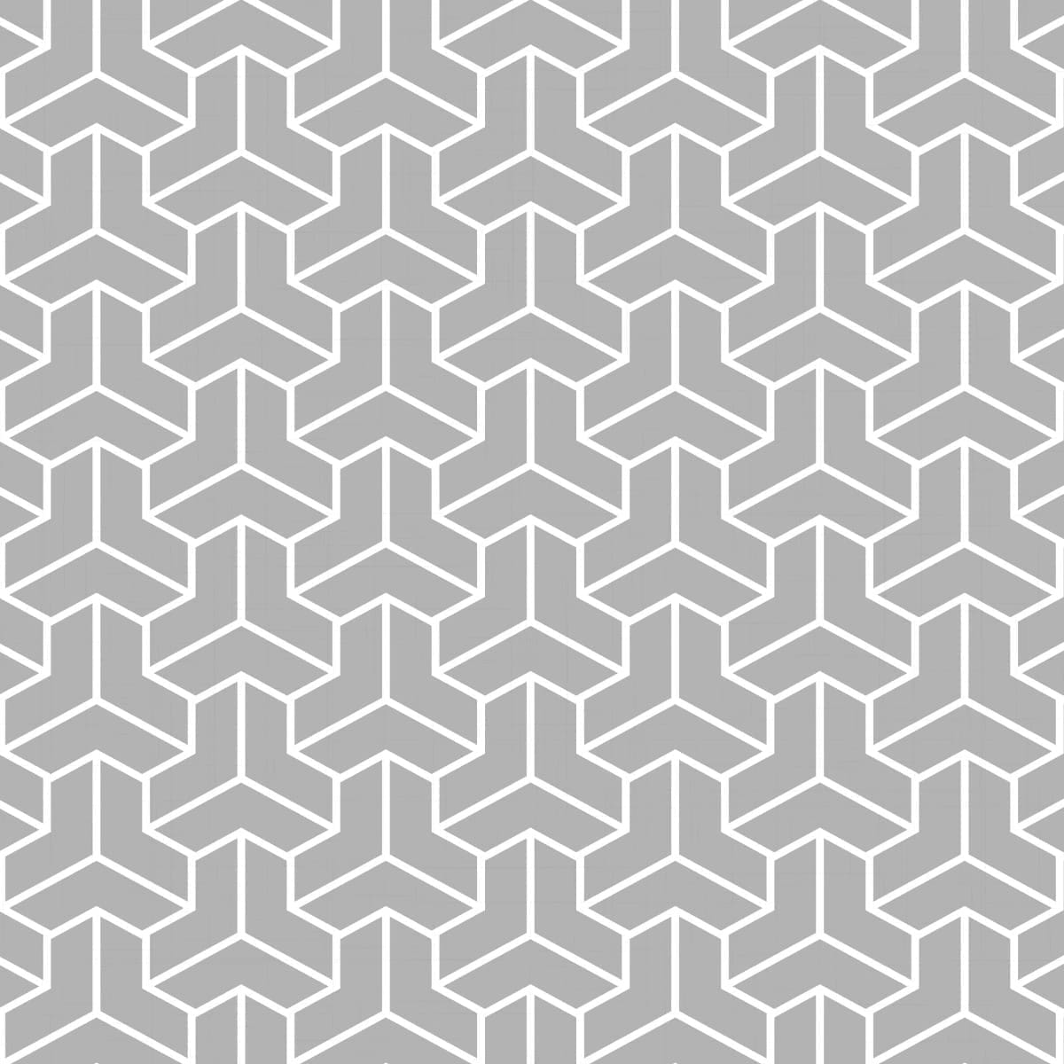 Papel de Parede Cinza Geométrico Moderno 57x270cm