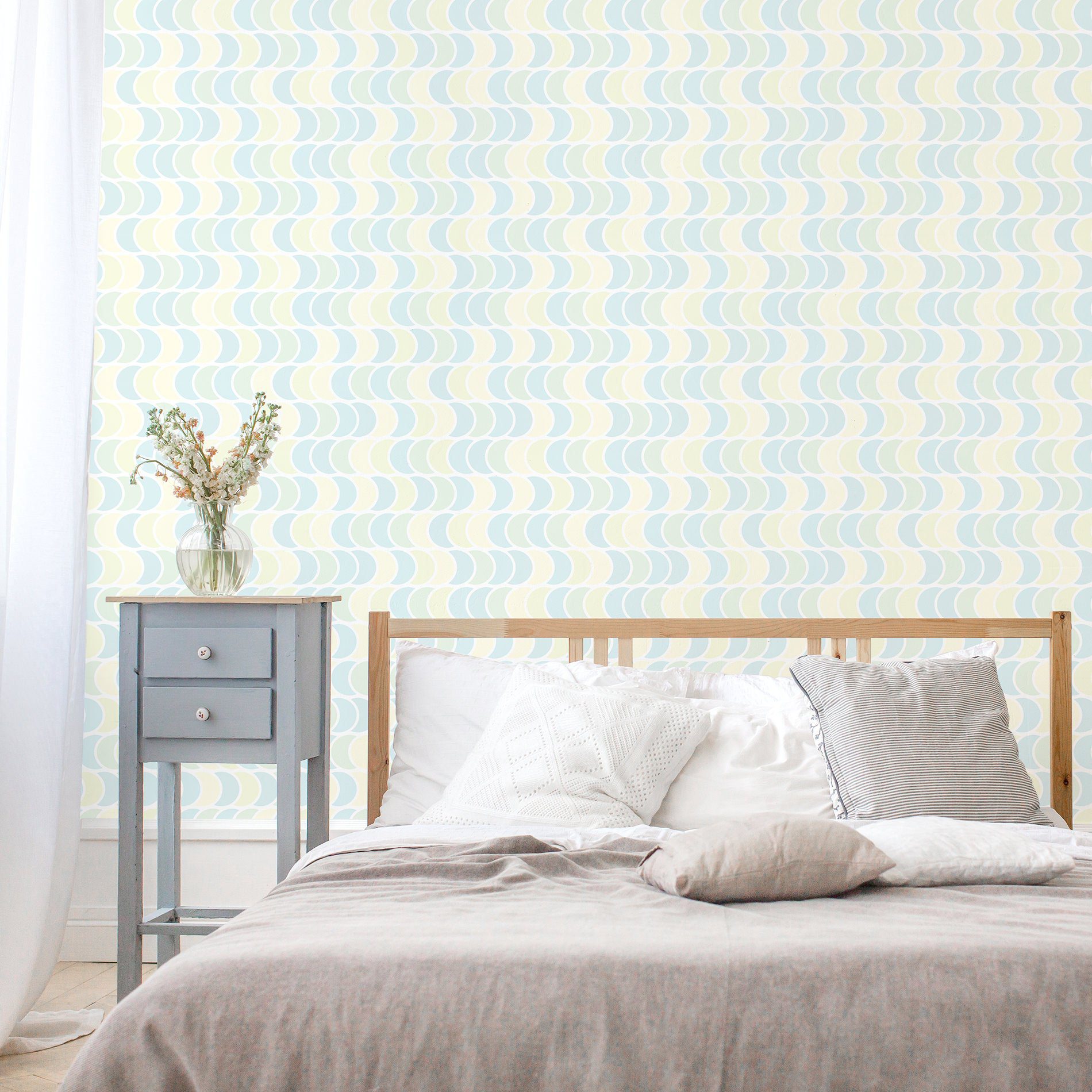 Papel de Parede Adesivo Meia Lua