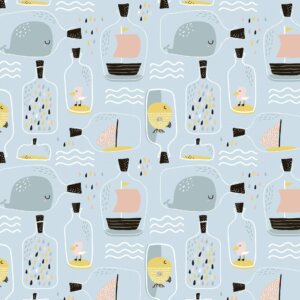 Papel de Parede Barco Oceano Baby Infantil