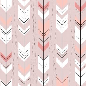 Papel de Parede Rosa Setas Decoração Escandinava