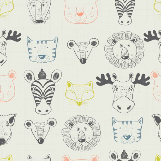 Papel de Parede Animais da Floresta para Quarto 57x270cm