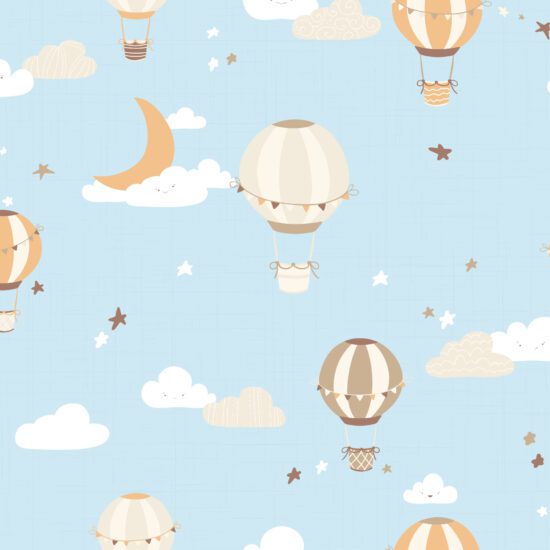 Papel de Parede Balões para Quarto de Bebê 57x270cm Papel de Parede Balões para Quarto de Bebê 57x270cm