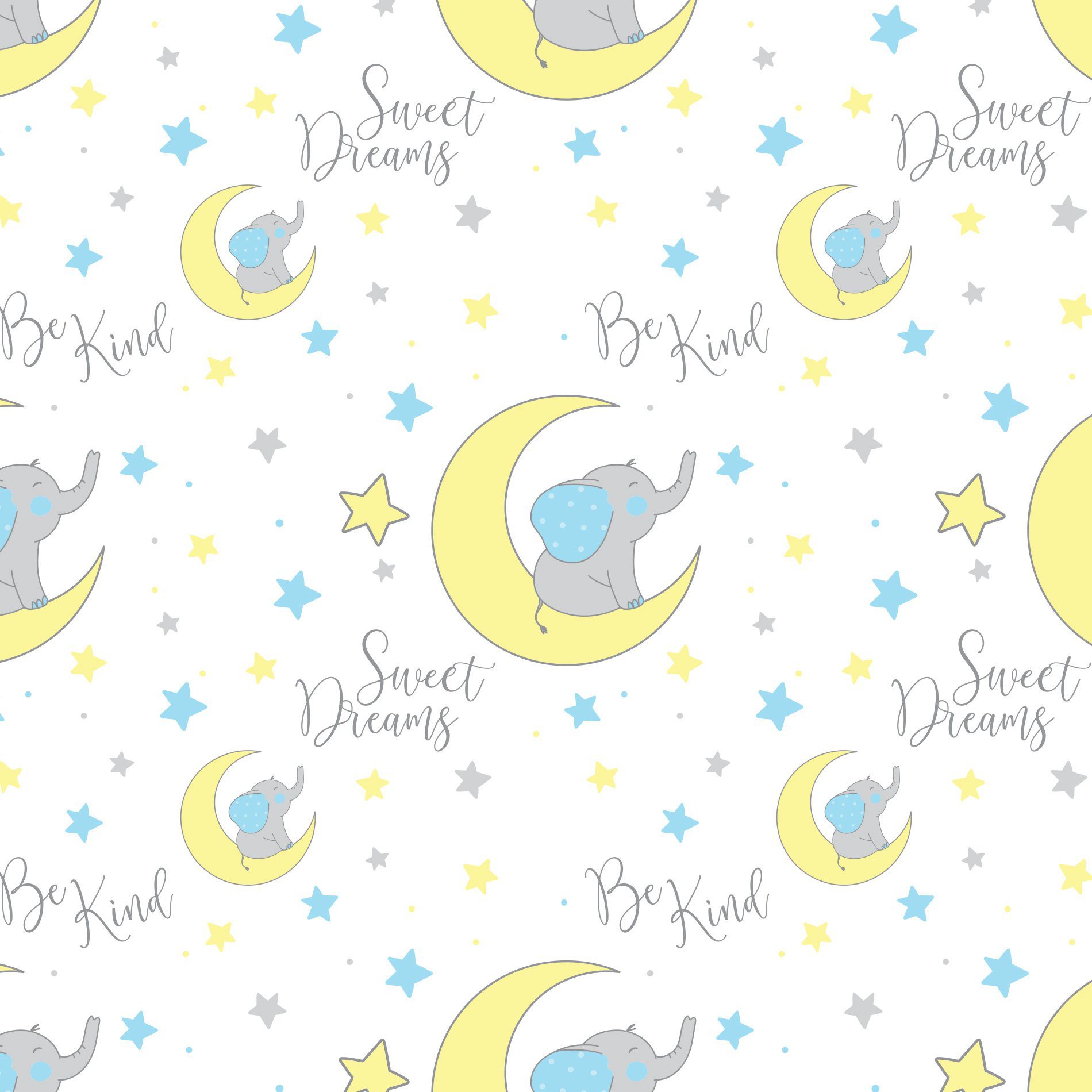 Papel de Parede Adesivo Elefante Azul