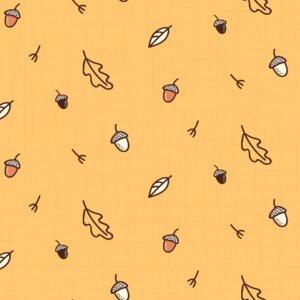 Papel de Parede para Quarto Infantil Folhas e Nozes