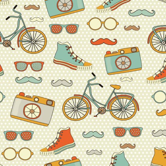 Papel de Parede Vintage Adesivo Hipster 2,70×0,57m