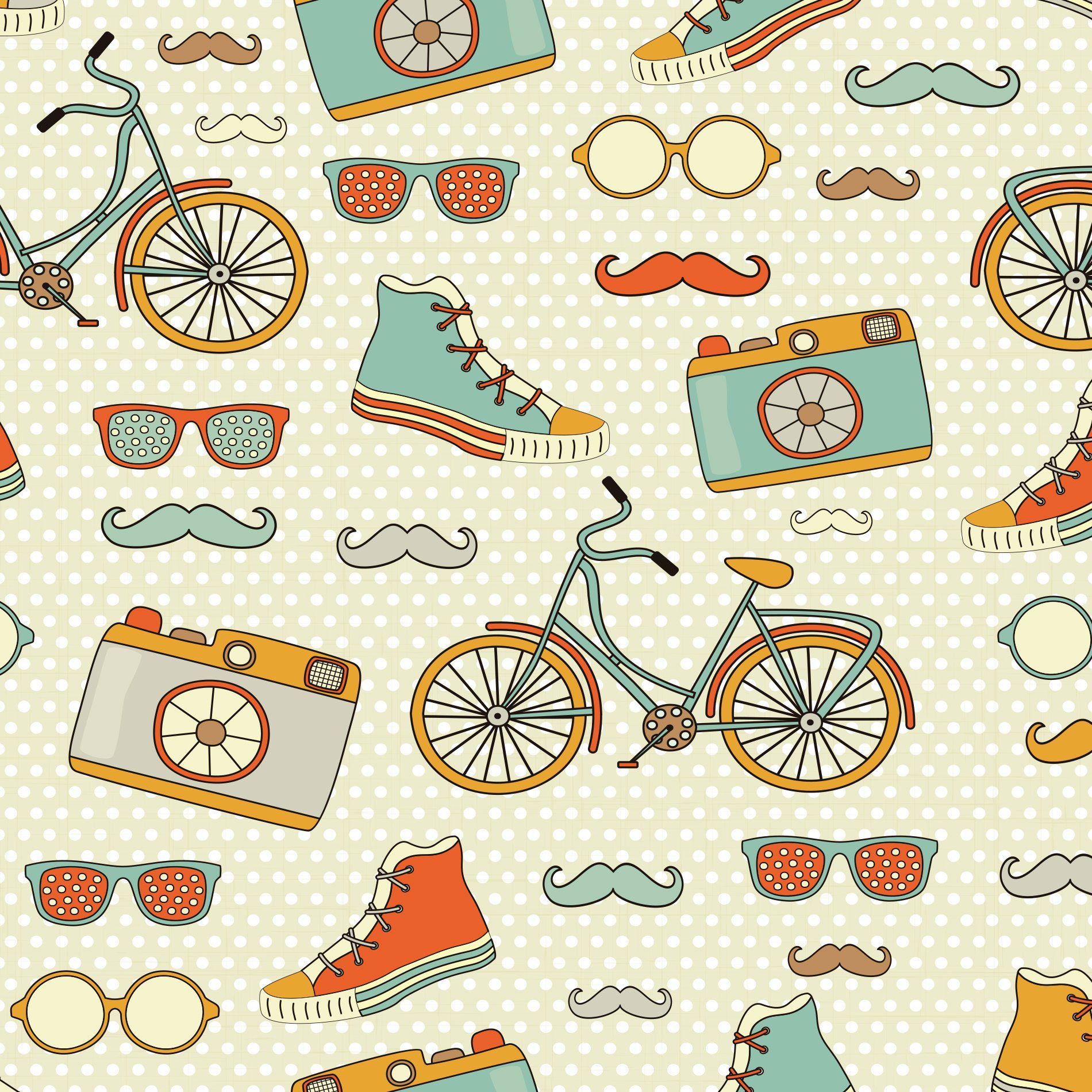 Papel de Parede Vintage Adesivo Hipster 