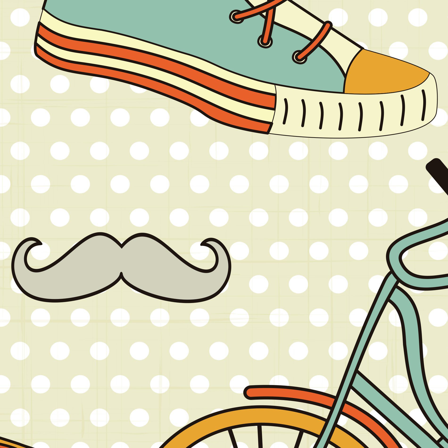 Aplicação de papel de parede adesivo vintage hipster mostrando textura e padrão