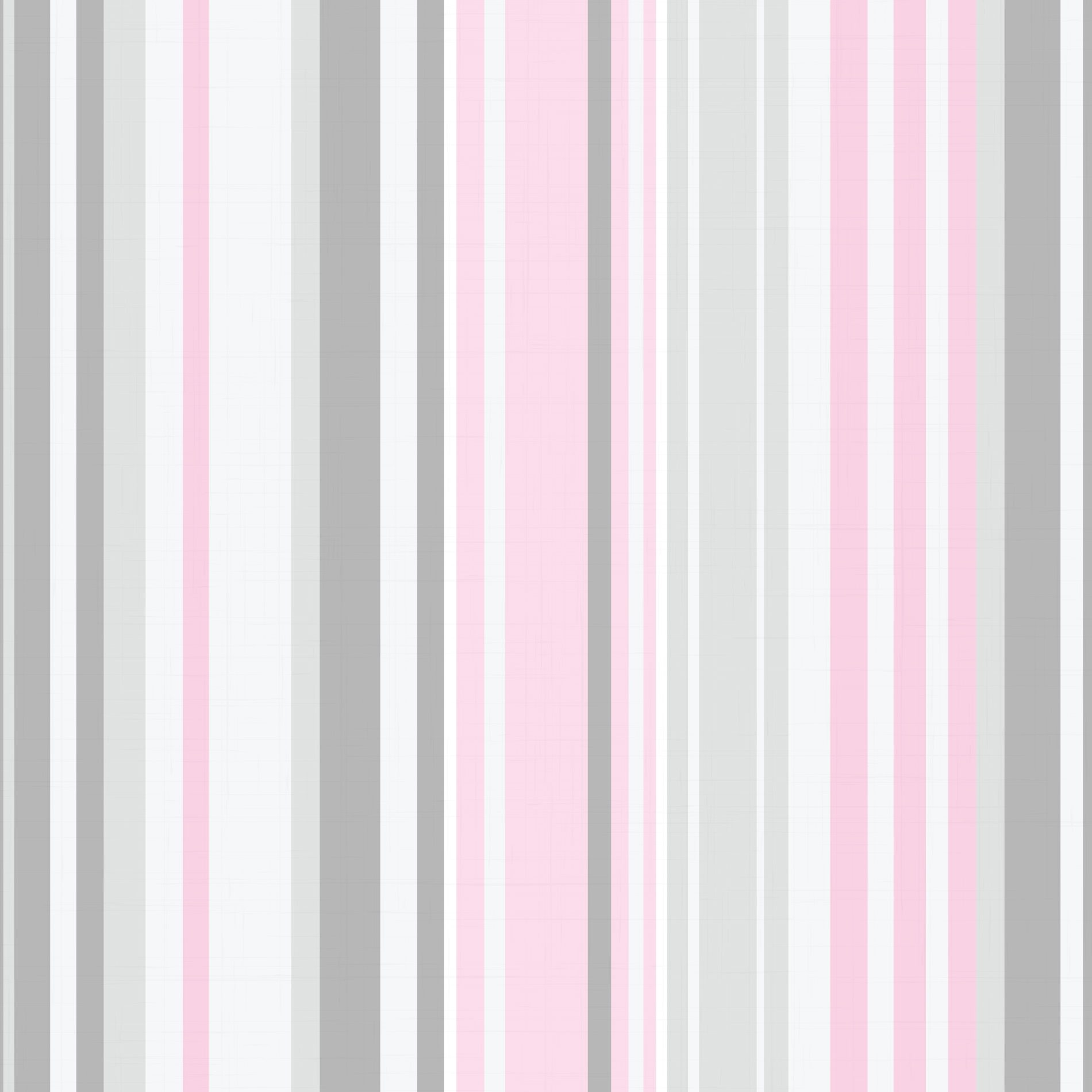 Papel de Parede Listrado Rosa e Cinza 57x270cm,Papel de Parede Listrado Rosa e Cinza 57x270cm