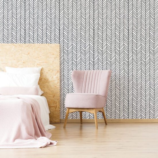 Papel de Parede Cinza Escuro e Branco Minimalista 57x270cm Papel de Parede Cinza Escuro e Branco Minimalista 57x270cm