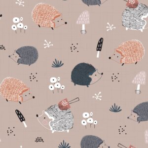 Papel de Parede Infantil Porco Espinho Escandinavo