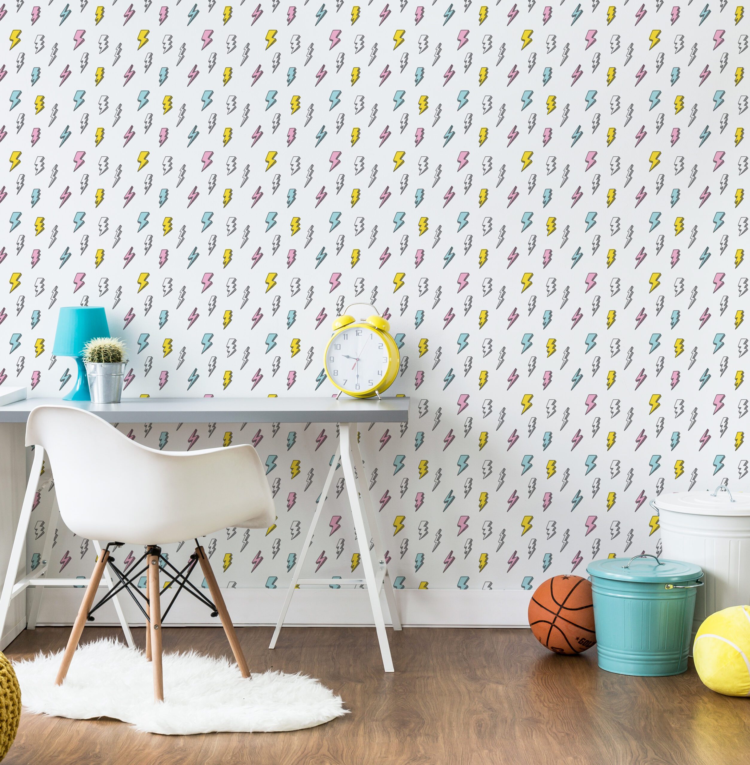 Papel de Parede Vintage Retro Raios Coloridos 57x270cm,Papel de Parede Vintage Retro Raios Coloridos 57x270cm