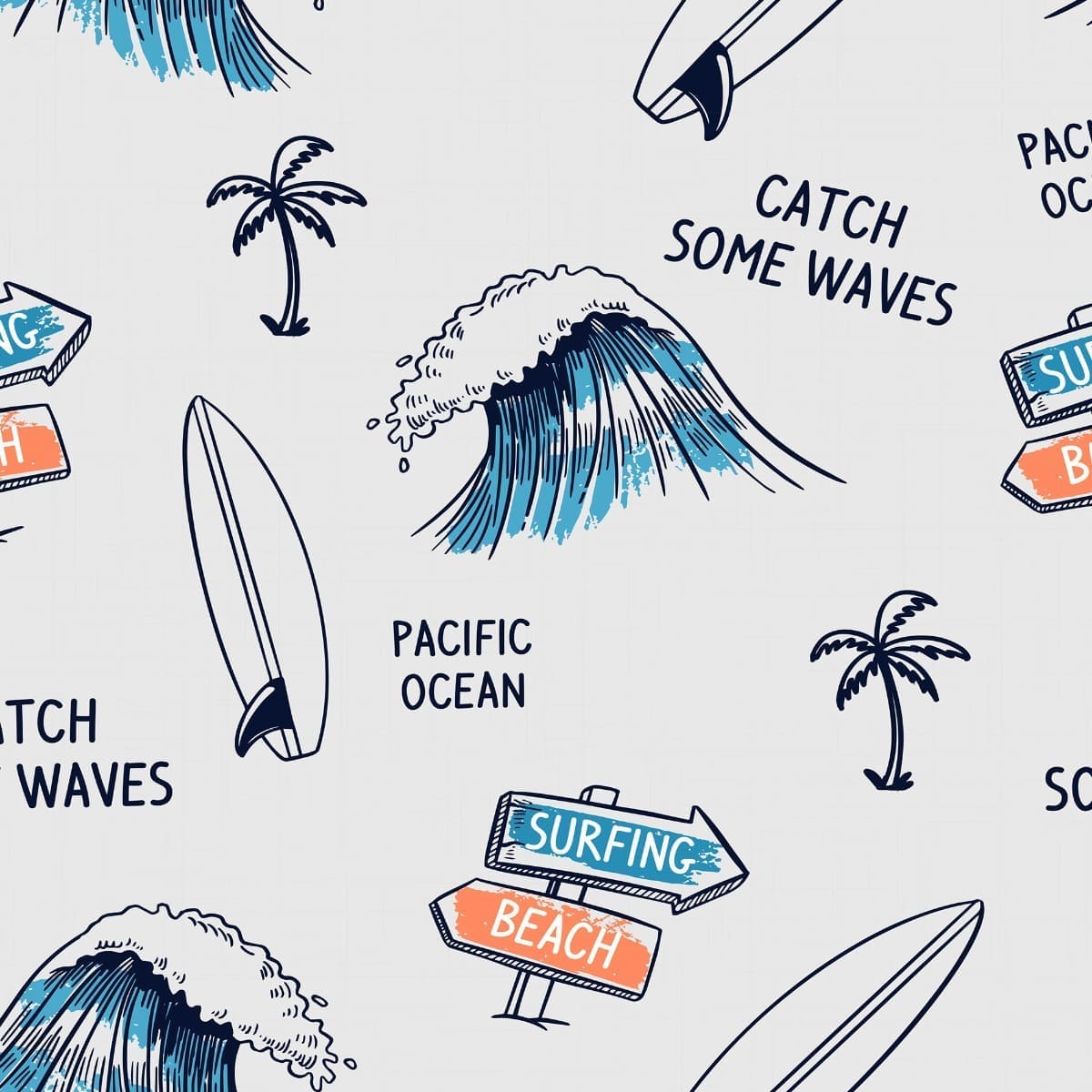 Papel de Parede Teen Surfing Beach 57x270cm