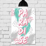 Placa Decorativa MDF Paradise 30x40