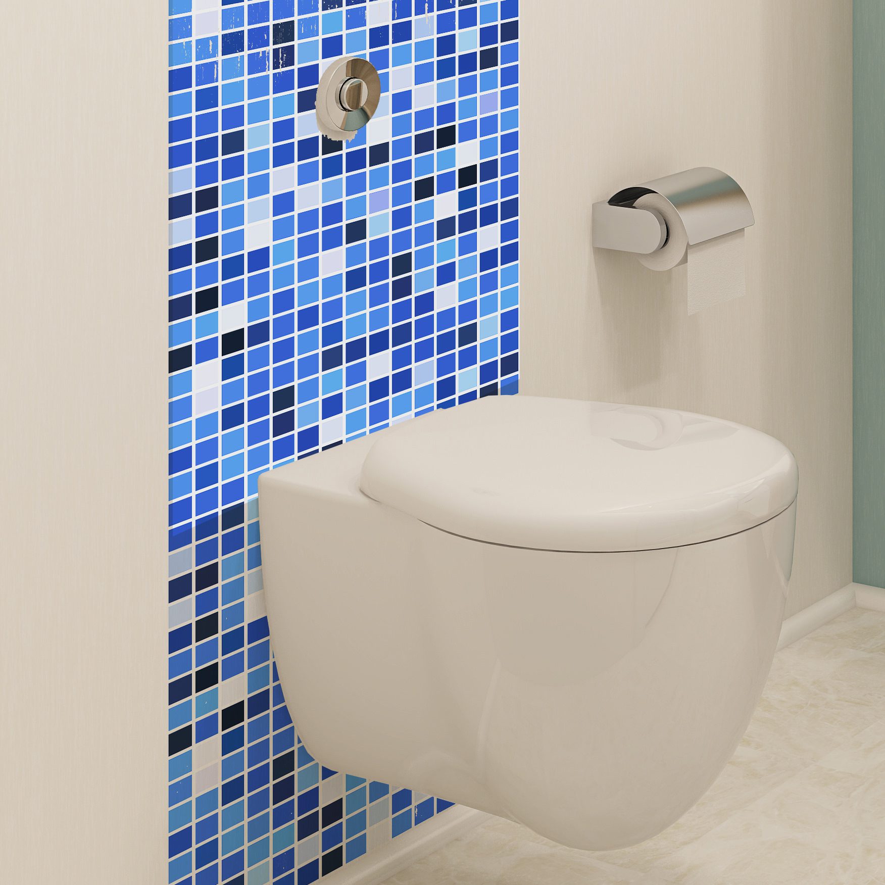 Adesivo de Pastilhas Cozinha Várias Cores 25x25cm 10un