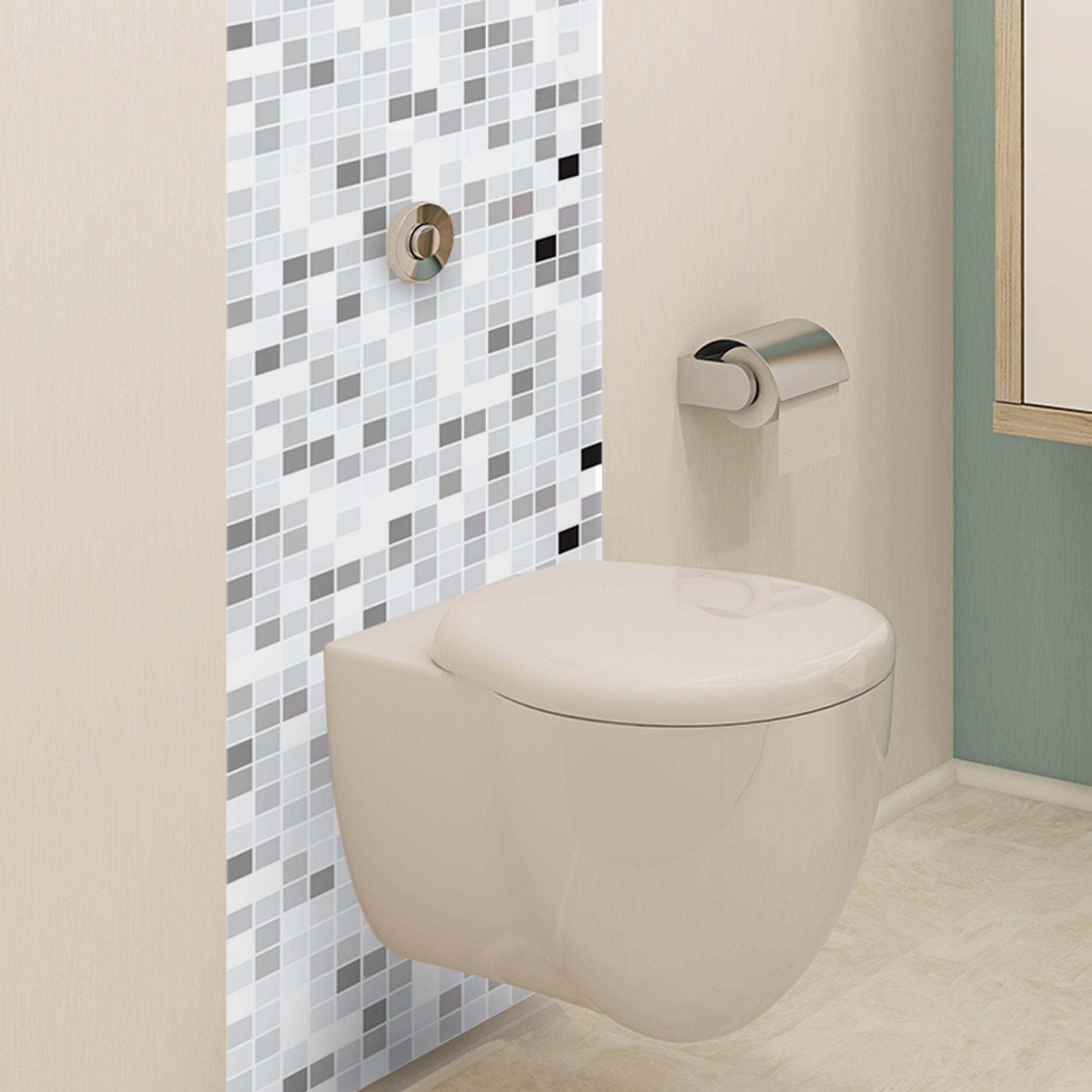 Adesivo de Pastilhas Cozinha Várias Cores 25x25cm 10un