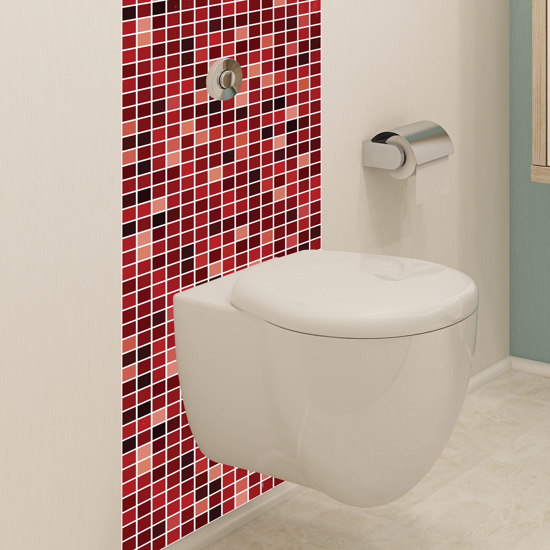 Adesivo de Pastilhas Cozinha Várias Cores 25x25cm 10unAdesivo de Pastilhas Cozinha Várias Cores 25x25cm 10un