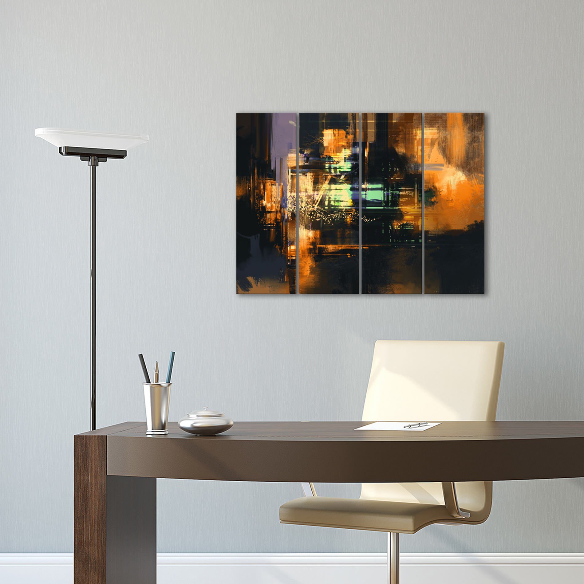 Placa Painel Decorativa em MDF Foto Abstrato Luzes
