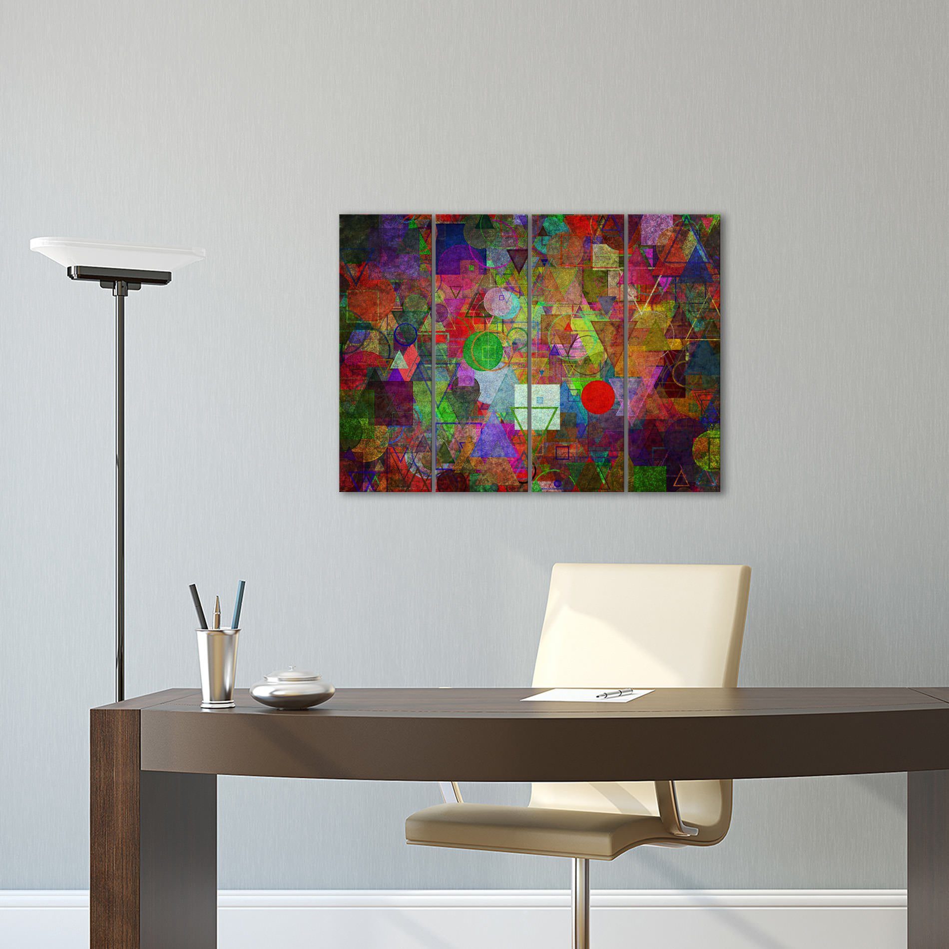 Placa Painel Decorativa em MDF Foto Abstrato Colorido