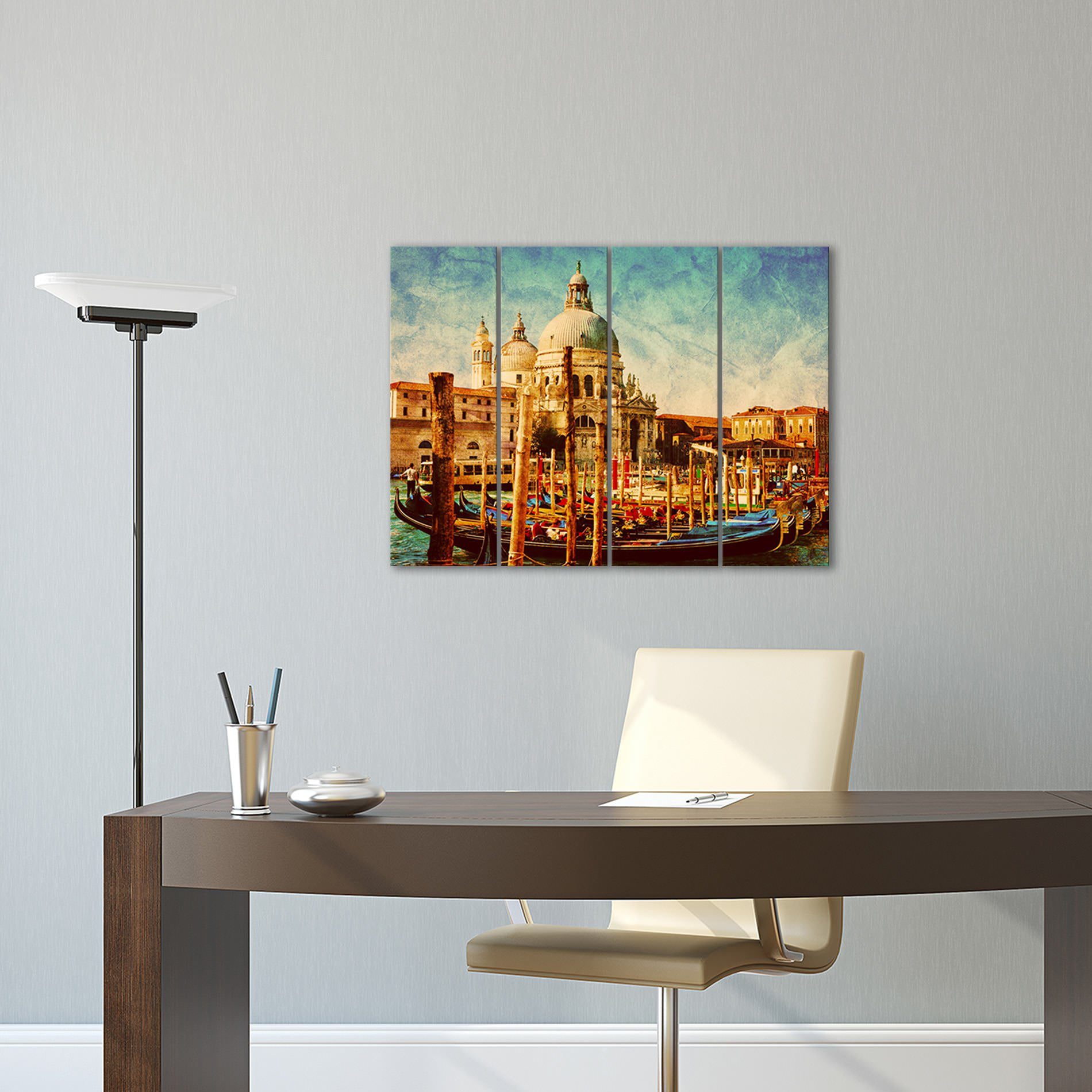 Placa Painel Decorativa em MDF Foto Barco Europa
