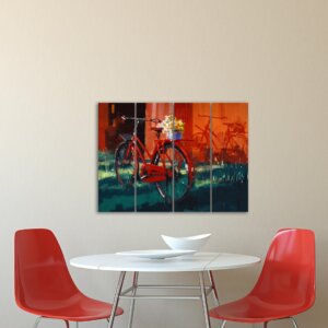 Placa Painel Decorativa em MDF Foto Bicicleta
