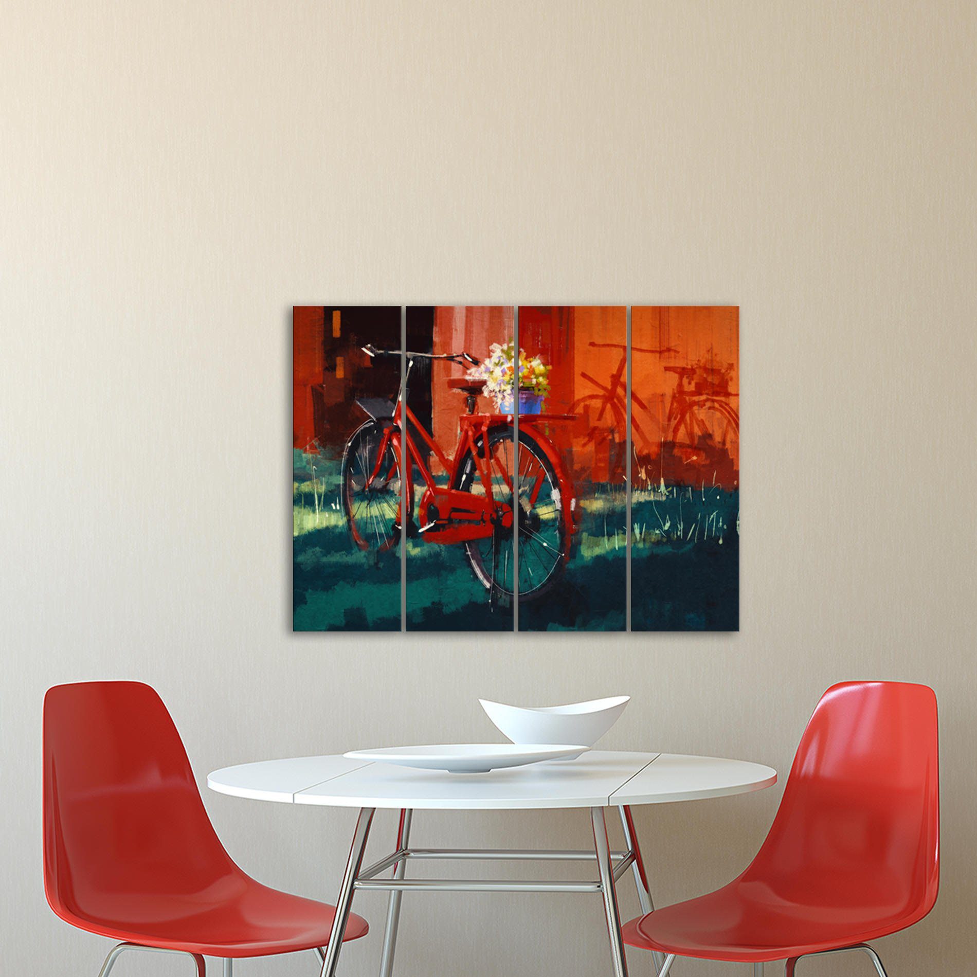 Placa Painel Decorativa em MDF Foto Bicicleta