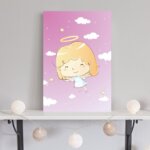 Placa Decorativa Santo Anjo Menina 20x30cm