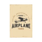 Placa Decorativa Vintage Avião Tours 01 20x30cm