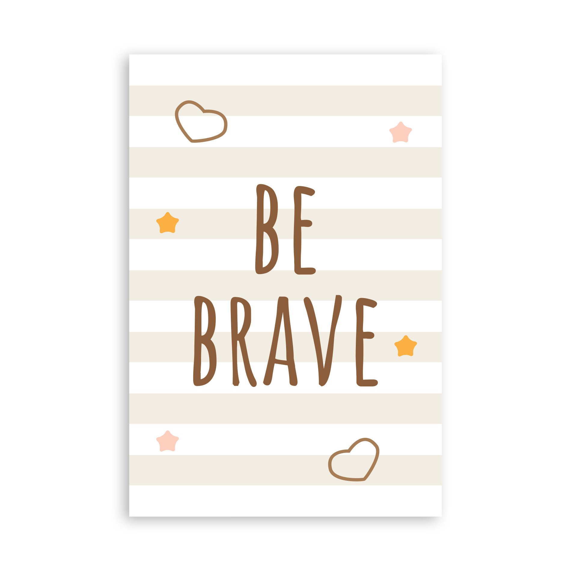 Placa Decorativa Girafa e Hipopótamo Marrom Kit 4un 20x30cm