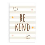 Placa Decorativa MDF Infantil Be Kind Marrom 30x40cm