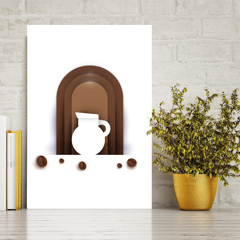Placa Decorativa Café Paper Jarra 20X30cm 