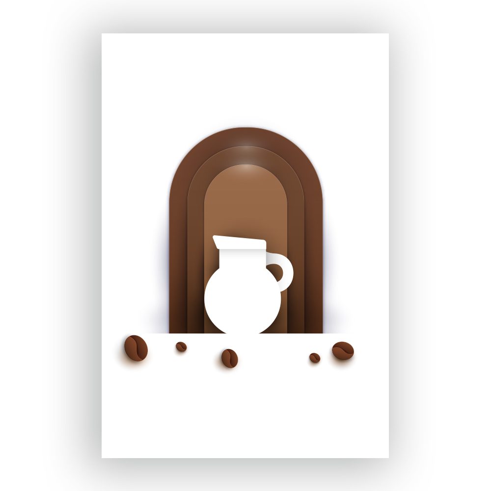 Placa Decorativa Café Paper Jarra 20X30cm