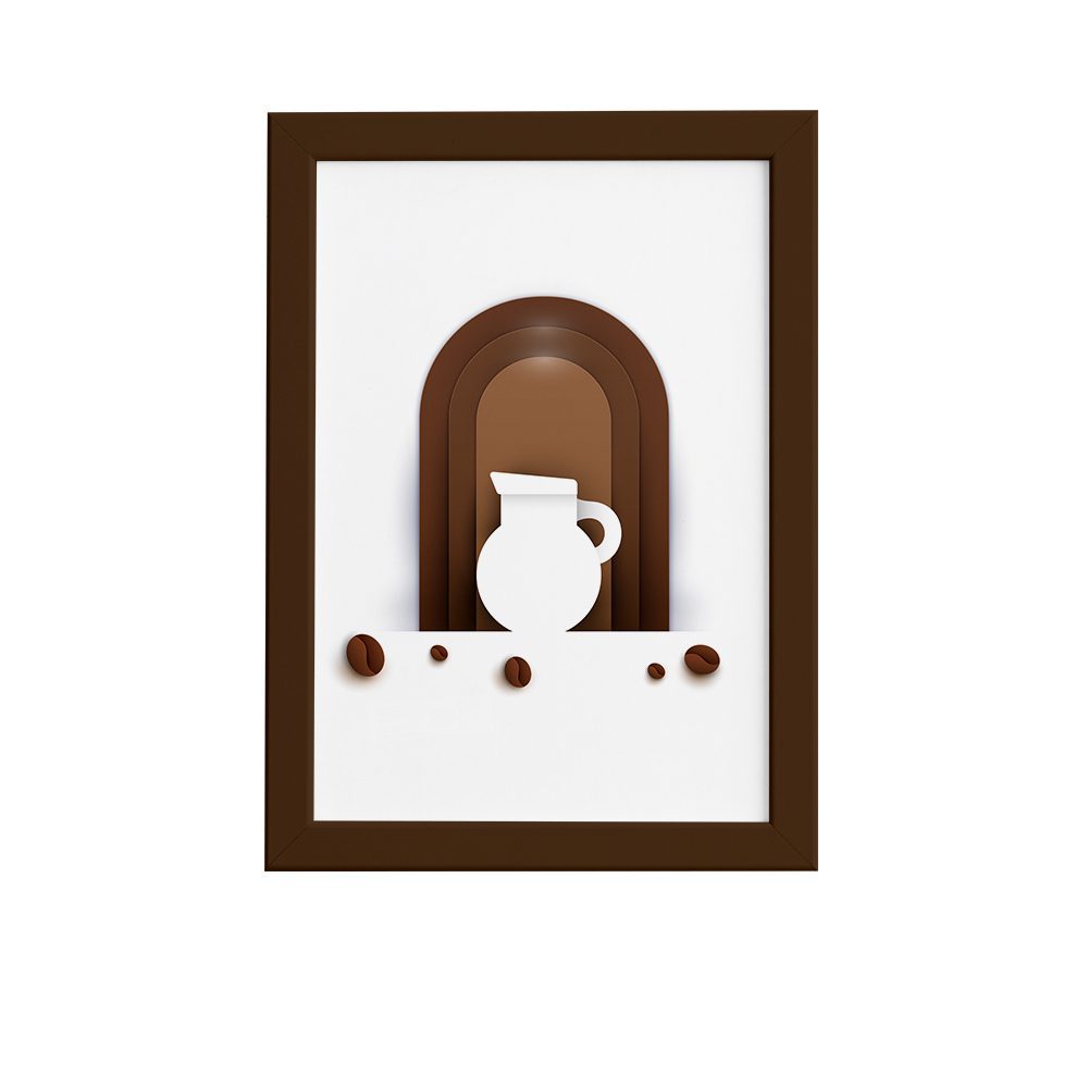 Quadro Decorativo Café Paper Jarra 33x43cm Marrom