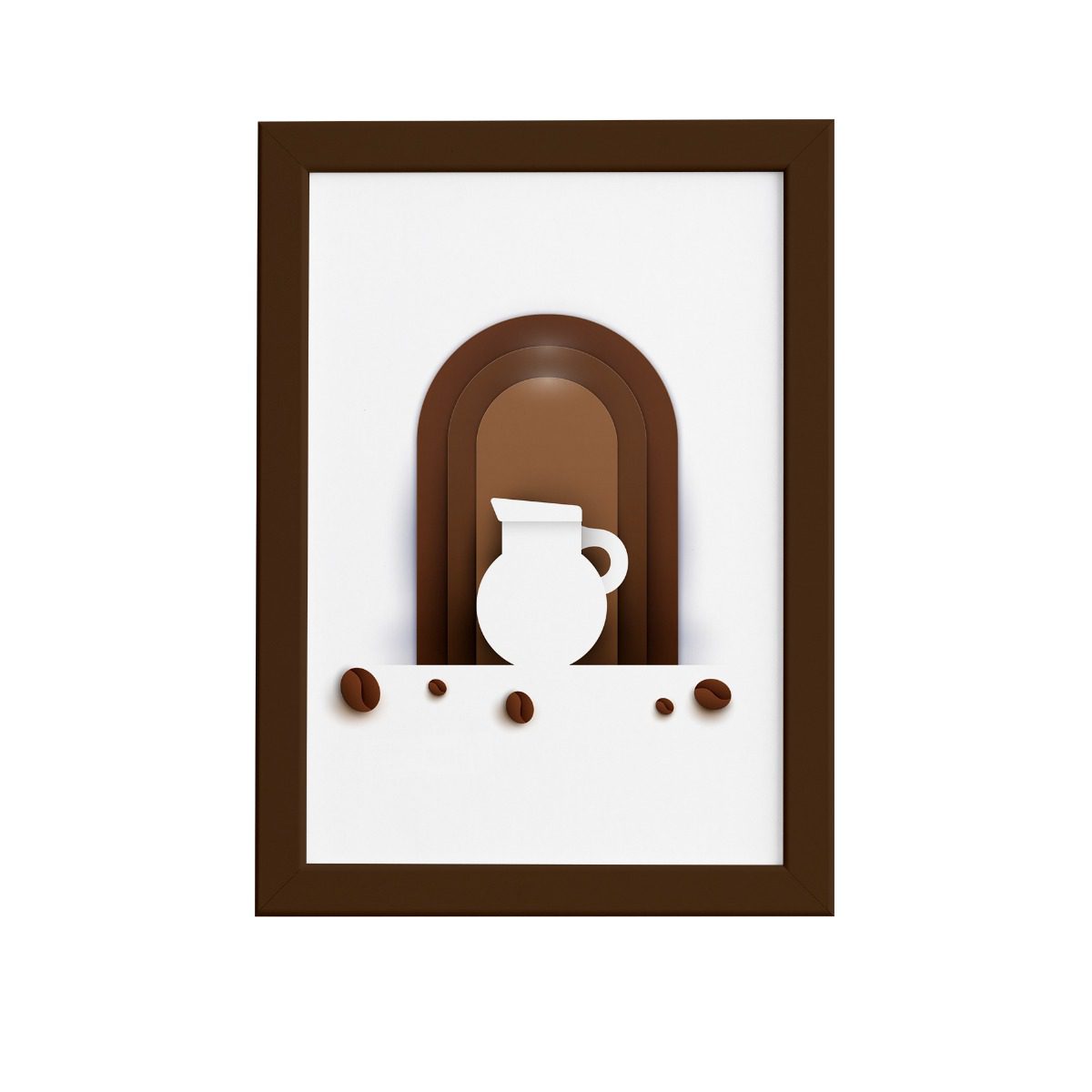 Quadro Decorativo Café Paper Jarra 22x32cm Marrom