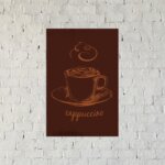 Placa Decorativa Café Cozinha Cappuccino 20x30cm