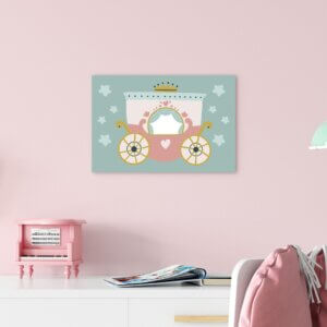 Placa Decorativa Carruagem da Princesa 20x30cm,Placa Decorativa Carruagem da Princesa 20x30cm