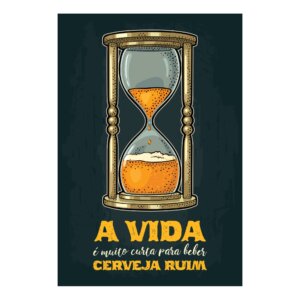 Placa Decorativa Frase Cerveja Ruim 20x30cm,Placa Decorativa Frase Cerveja Ruim 20x30cm